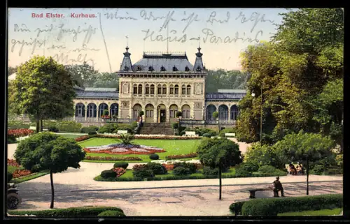 AK Bad Elster, Blick auf das Kurhaus