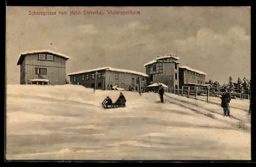 AK Wieda, Hotel Stöberhai im Schnee