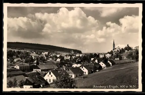 AK Altenberg i. Erzgeb., Teilansicht mit Kirche
