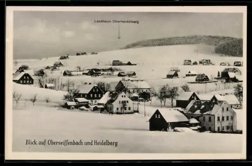 AK Oberseiffenbach, Ortspartie im Winter