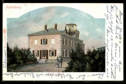 AK Oberwiesenthal, Unterkunftshaus auf Fichtelberg