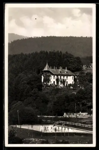 AK Bayr. Eisenstein, Park-Pension mit Regen-Bad