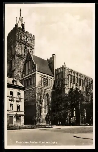 AK Frankfurt, Blick zur Marienkirche
