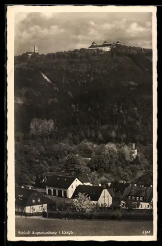 AK Augustusburg /Erzgeb., Schloss Augustusburg mit Umgebung