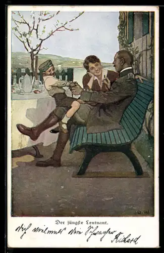 Künstler-AK Brynolf Wennerberg: Der jüngste Leutnant