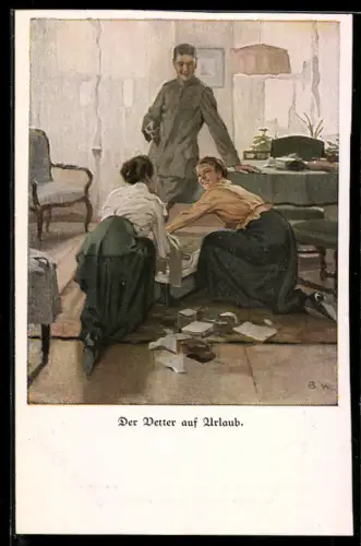 Künstler-AK Brynolf Wennerberg: Der Wetter auf Urlaub