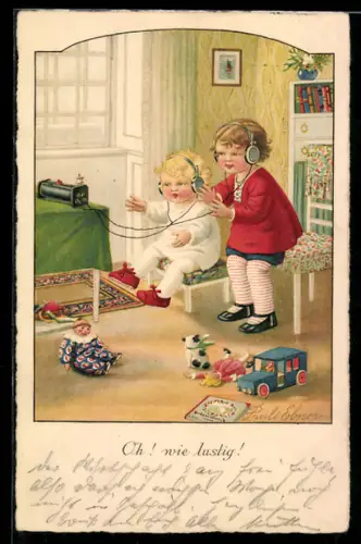 Künstler-AK Pauli Ebner: Oh! wie lustig!