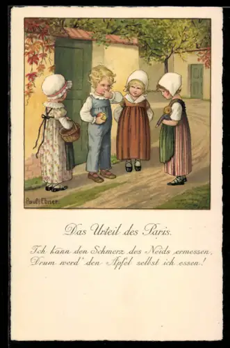 Künstler-AK Pauli Ebner: Das Urteil des Paris