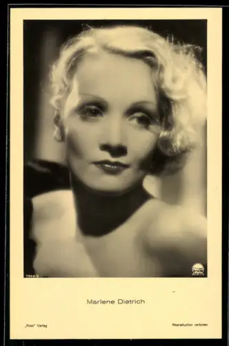 AK Schauspielerin Marlene Dietrich im Porträt