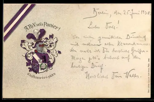 AK Berlin, Wappen der aufgelösten Akademisch Theologischen Verbindung, ehemals im DWV