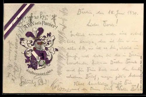 AK Berlin, Wappen der aufgelösten Akademisch Theologischen Verbindung, ehemals im DWV