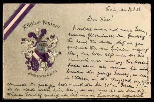 AK Berlin, Wappen der aufgelösten Akademisch Theologischen Verbindung, ehemals im DWV