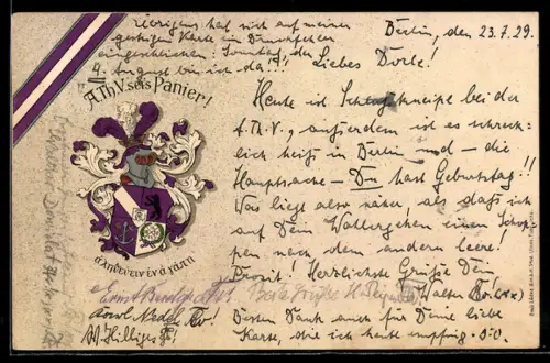 AK Berlin, Wappen der aufgelösten Akademisch Theologischen Verbindung, ehemals im DWV