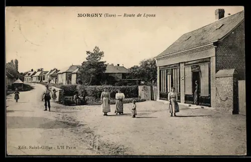 AK Morgny /Eure, Route de Lyons