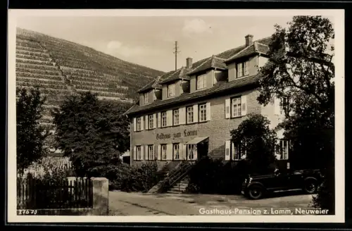 AK Neuweier, Gasthaus-Pension zum Lamm, Bes. Herm. Graf
