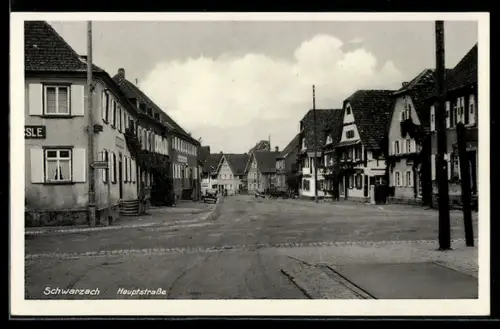 AK Schwarzach, Partie in der Hauptstrasse