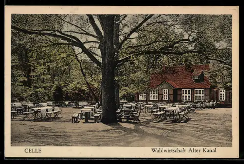 AK Celle, Gasthaus Alter Kanal, Inh. August Levermann