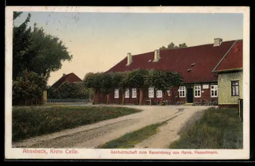 AK Ahnsbeck /Celle, Gasthaus zum Bauernkrug von Herm. Hasselmann