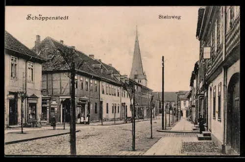 AK Schöppenstedt, Partie im Steinweg