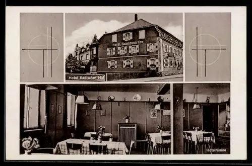 AK Bühl i. Baden, Hotel Badischer Hof, Bes. Geschw. Bertrand