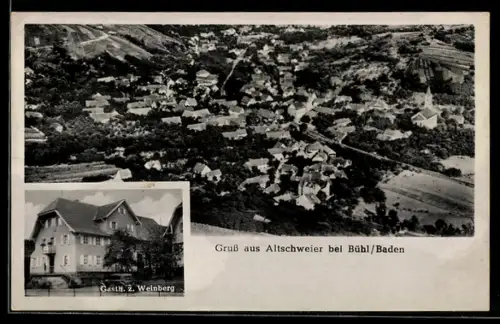 AK Altschweier bei Bühl /Baden, Gasthaus zum Weinberg, Teilansicht