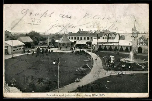AK Bühl, Gewerbe- & Industrie-Ausstellung 1905, Ausstellungsgelände