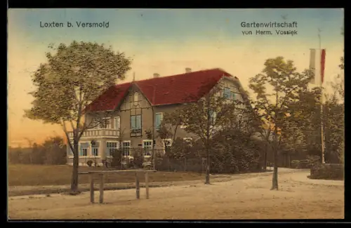 AK Loxten b. Versmold, Gasthaus von Herm. Vossiek