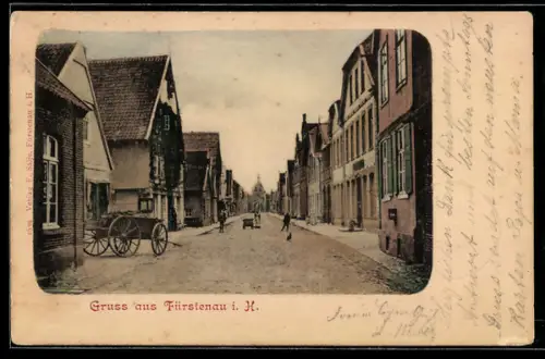 AK Fürstenau i. H., Strassenpartie im Ort