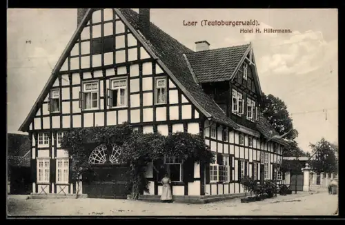 AK Laer /Teutoburgerwald, Hotel H. Hiltermann