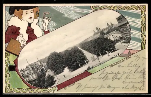 Lithographie Hannover, Herrenhäuser Allee