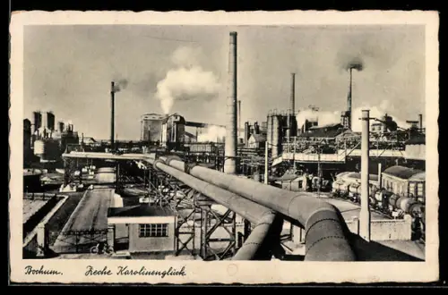 AK Bochum, Kohle-Zeche Karolinenglück, Totalansicht