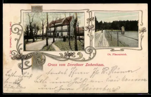 AK Clausthal, Gasthof Dorotheer Zechenhaus, Ob. Pfauenteich