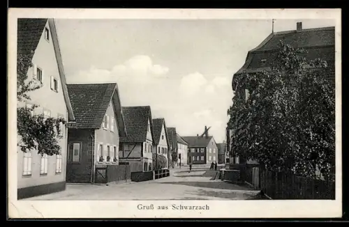 AK Schwarzach, Strassenpartie im Ort
