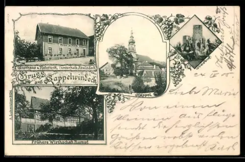 AK Kappelwindeck, Gasthaus z. Rebstock, Früheres Gasthaus Rumpf, Ruine Windeck