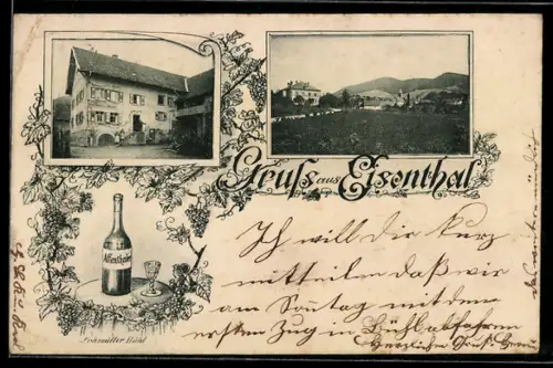 AK Eisenthal, Ortsansicht, Gasthaus