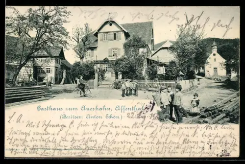 AK Affenthal, Gasthaus zum Auerhahn, Bes. Anton Schön