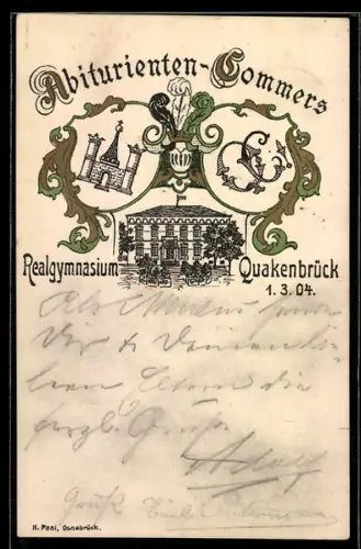 AK Quakenbrück, Abiturienten-Commers des Realgymnasiums 1904, Absolvia