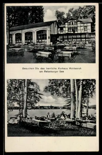AK Ratzeburg i. Lbg., Kurhaus Waldesruh am Ratzeburger See, Bes. Erna Heuer