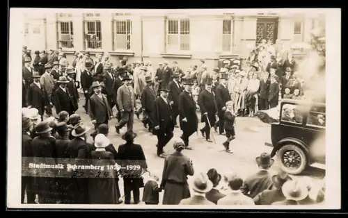 AK Schramberg, Stadtmusik 1829-1929, Festumzug