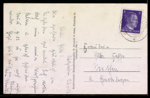 AK Ritzleben, Haus mit flagge, Kirche, Strassenpartie