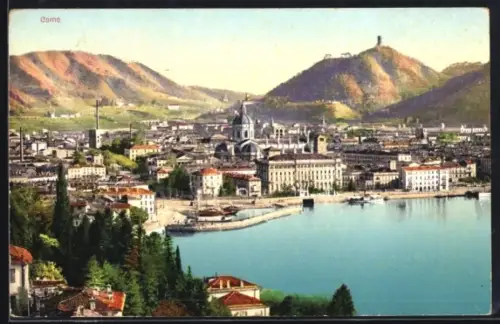 AK Como, Panorama mit Kirche