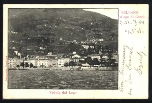 AK Bellano /Lago di Como, Veduta dal Lago