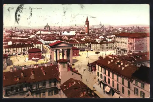 AK Milano, Panorama mit Strassenpartie