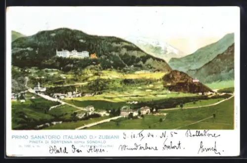 AK Sondalo, Pineta di Sortenna, Primo Sanatorio Italiano Dr. Zubiani