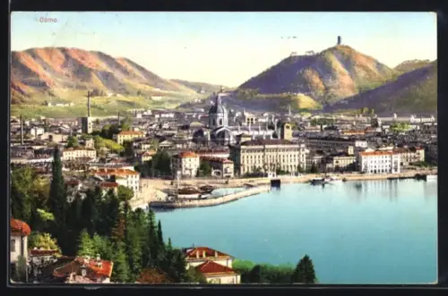 AK Como, Teilansicht mit Kirche