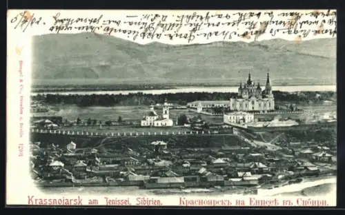 AK Krassnoiarsk am Jenissei, Blick auf den Ort