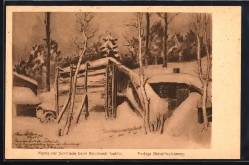 AK Tschita, Küche der Schmiede beim Steinbruch Tschita