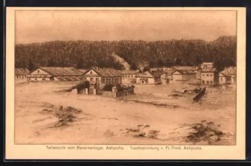 AK Antipicha, Teilansicht vom Barackenlager