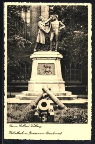 AK Kolberg, Nettelbeck- und Gneisenau-Denkmal