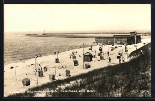 AK Rügenwaldermünde, Weststrand und Molen
